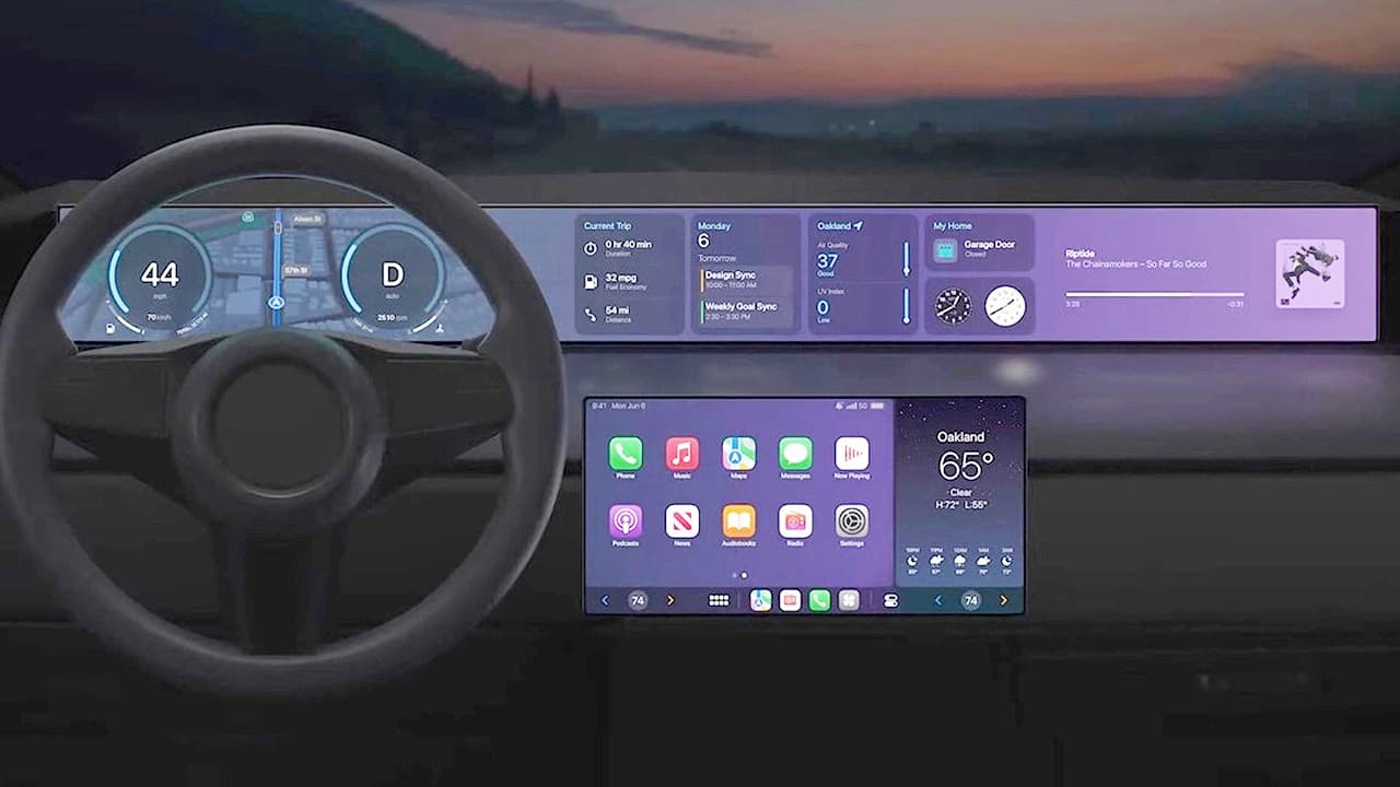 Apple usará iPhone e telas gigantes do novo CarPlay para criar “smartcars”