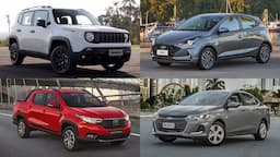 Carros mais vendidos em 2021 por categoria: hatch, sedan, SUV e picape